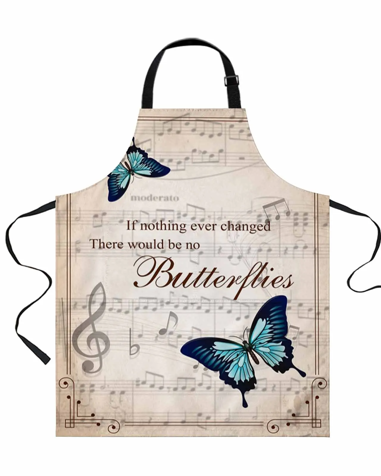 Butterfly Retro Musical Note Vintage Apron Waterproof Anti-Oil Sleeveless Useful Things for Kitchen Men Women Home Work Wear
Butterfly Retro Musical Note Vintage Apron Waterproof Anti-Oil Sleeveless Useful Things for Kitchen Men Women Home Work Wear