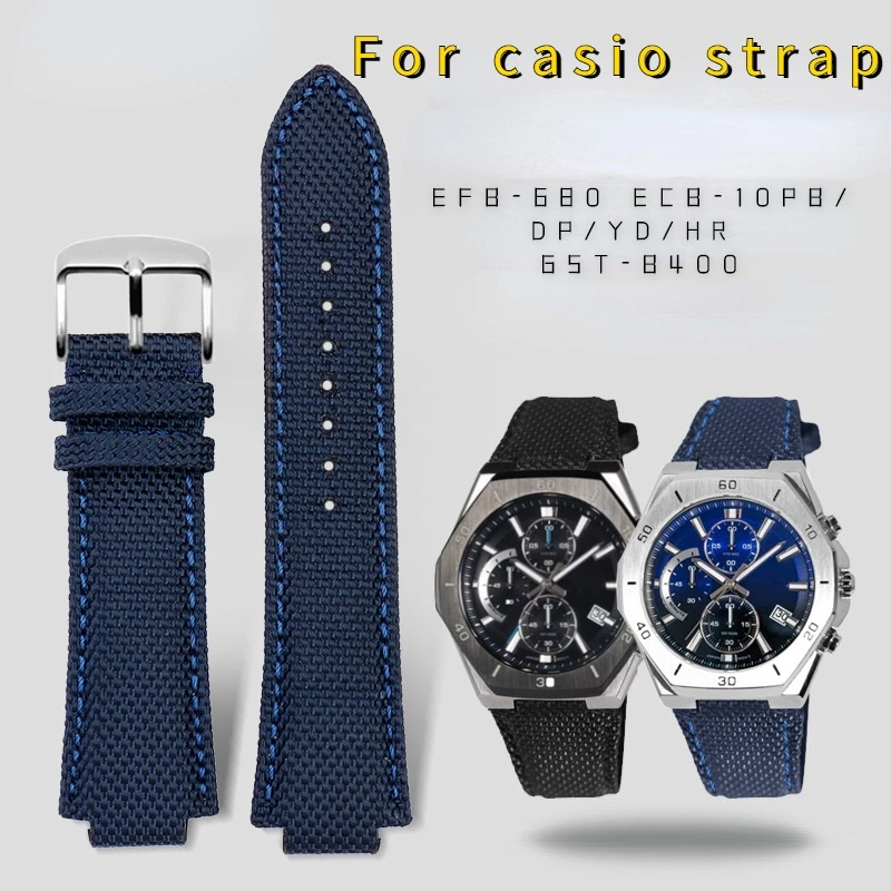 For Casio G-SHOCK Heart of Steel Male strap EFB-680 ECB-10PB/DP/YD/HR GST-B400 EDIFIC 24 x14mm nylon Genuine leather Watch Band
For Casio G-SHOCK Heart of Steel Male strap EFB-680 ECB-10PB/DP/YD/HR GST-B400 EDIFIC 24 x14mm nylon Genuine leather Watch Band