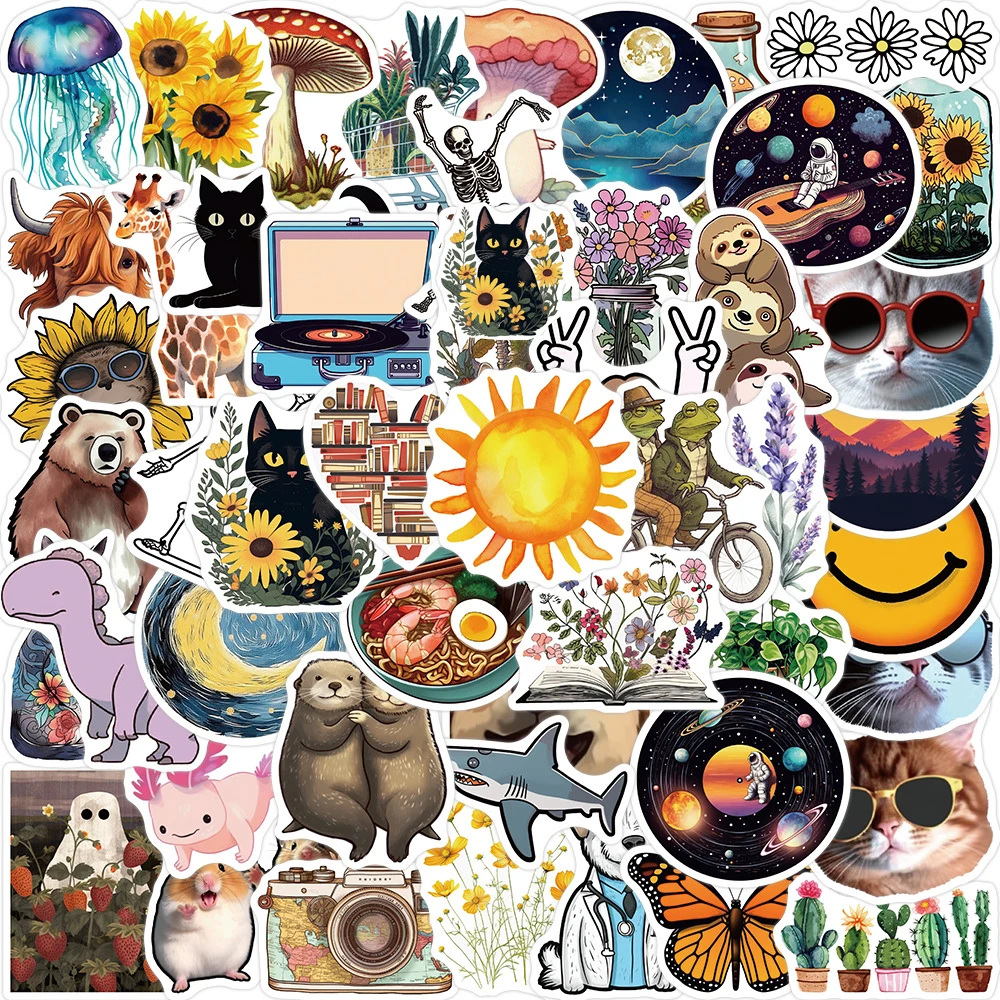 10/30/50P Vintage Artsy Aesthetic Cartoon Stickers for Kids Toys DIY Stationery Scrapbooking Laptop Retro Cool Stickers Decals
10/30/50P Vintage Artsy Aesthetic Cartoon Stickers for Kids Toys DIY Stationery Scrapbooking Laptop Retro Cool Stickers Decals