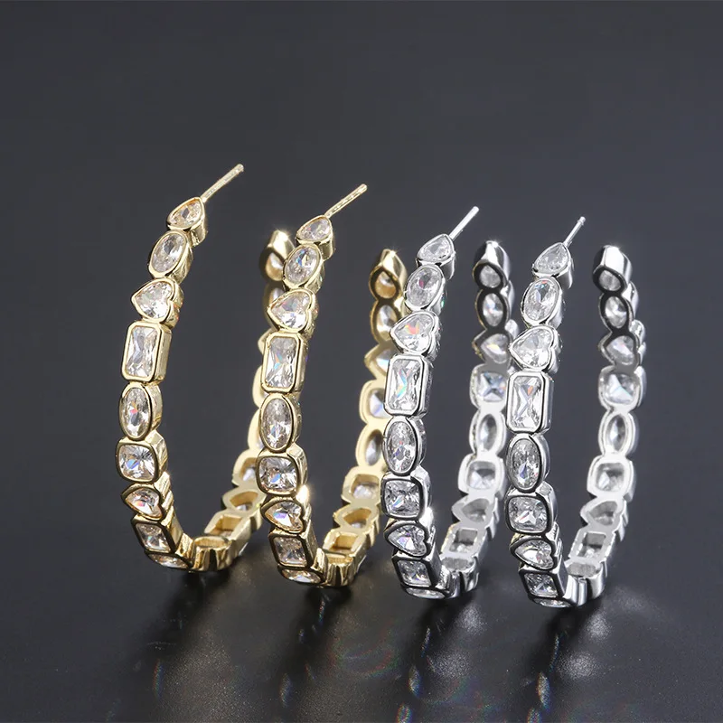 EYIKA, медные циркониевые геометрические серьги в форме сердца, квадрата, овальной формы, цвет золото, серебро, большие круглые серьги, Женские...
EYIKA, медные циркониевые геометрические серьги в форме сердца, квадрата, овальной формы, цвет золото, серебро, большие круглые серьги, Женские...