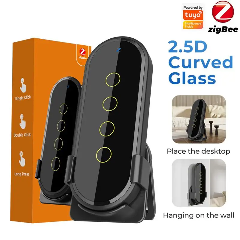 Tuya ZigBee Smart Light Switch Touch Tempered Glass Switch 4 Gang Scene Switch Smart Life App Remote Control Wireless Switch
Tuya ZigBee Smart Light Switch Touch Tempered Glass Switch 4 Gang Scene Switch Smart Life App Remote Control Wireless Switch
