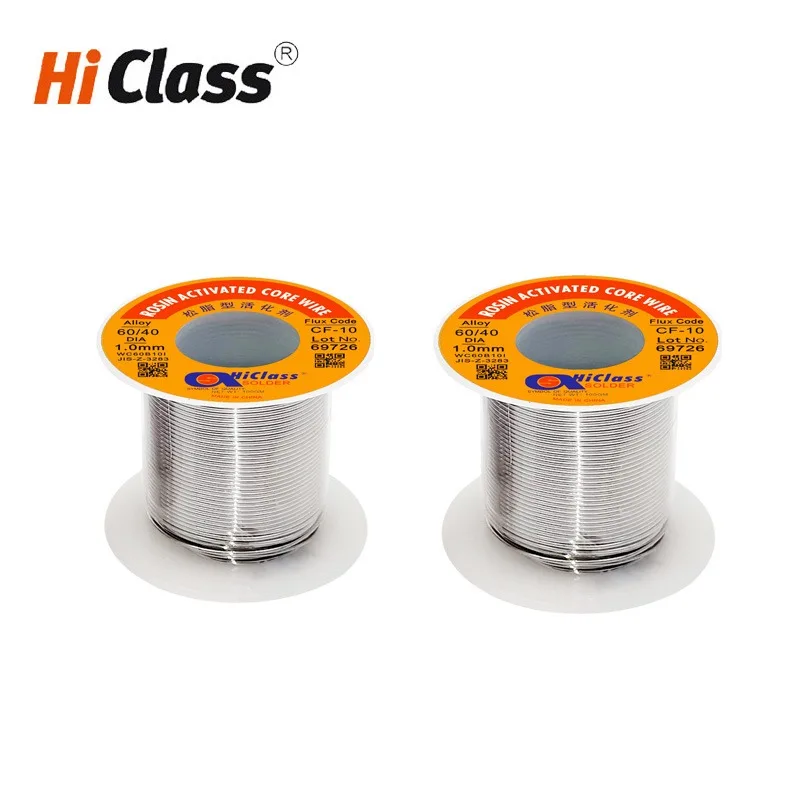 Hiclass solder wire tin 63/37 60/40,50g 100g 200g 250g, 0.5mm 0.6mm 0.8mm 1.0mm 1.5mm 2.0mm rosin core Flux1.8%~ 2.4 %
Hiclass solder wire tin 63/37 60/40,50g 100g 200g 250g, 0.5mm 0.6mm 0.8mm 1.0mm 1.5mm 2.0mm rosin core Flux1.8%~ 2.4 %
