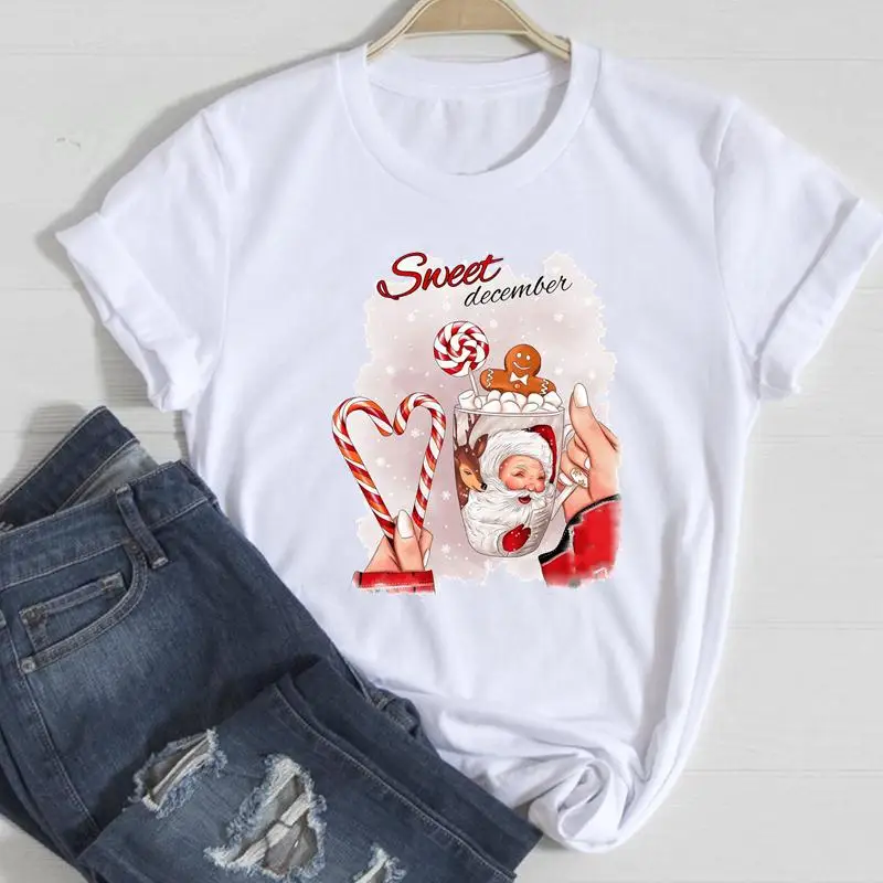New Year Trend Women Merry Christmas T-shirts Cartoon Fashion Watercolor Santa Claus Top Graphic Tshirt Holiday Travel Tee
New Year Trend Women Merry Christmas T-shirts Cartoon Fashion Watercolor Santa Claus Top Graphic Tshirt Holiday Travel Tee