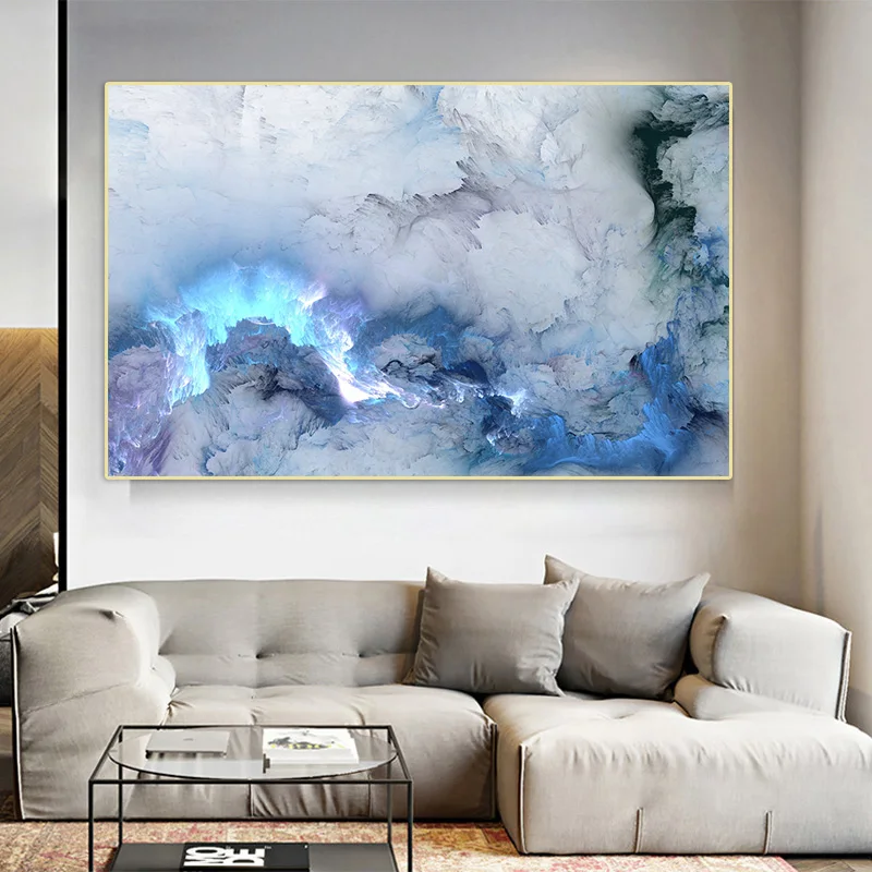 Blue and White Abstract Art Cloud Painting Single Wall Pictures One Piece Canvas Posters and Prints for Living Room Home Decor
Blue and White Abstract Art Cloud Painting Single Wall Pictures One Piece Canvas Posters and Prints for Living Room Home Decor