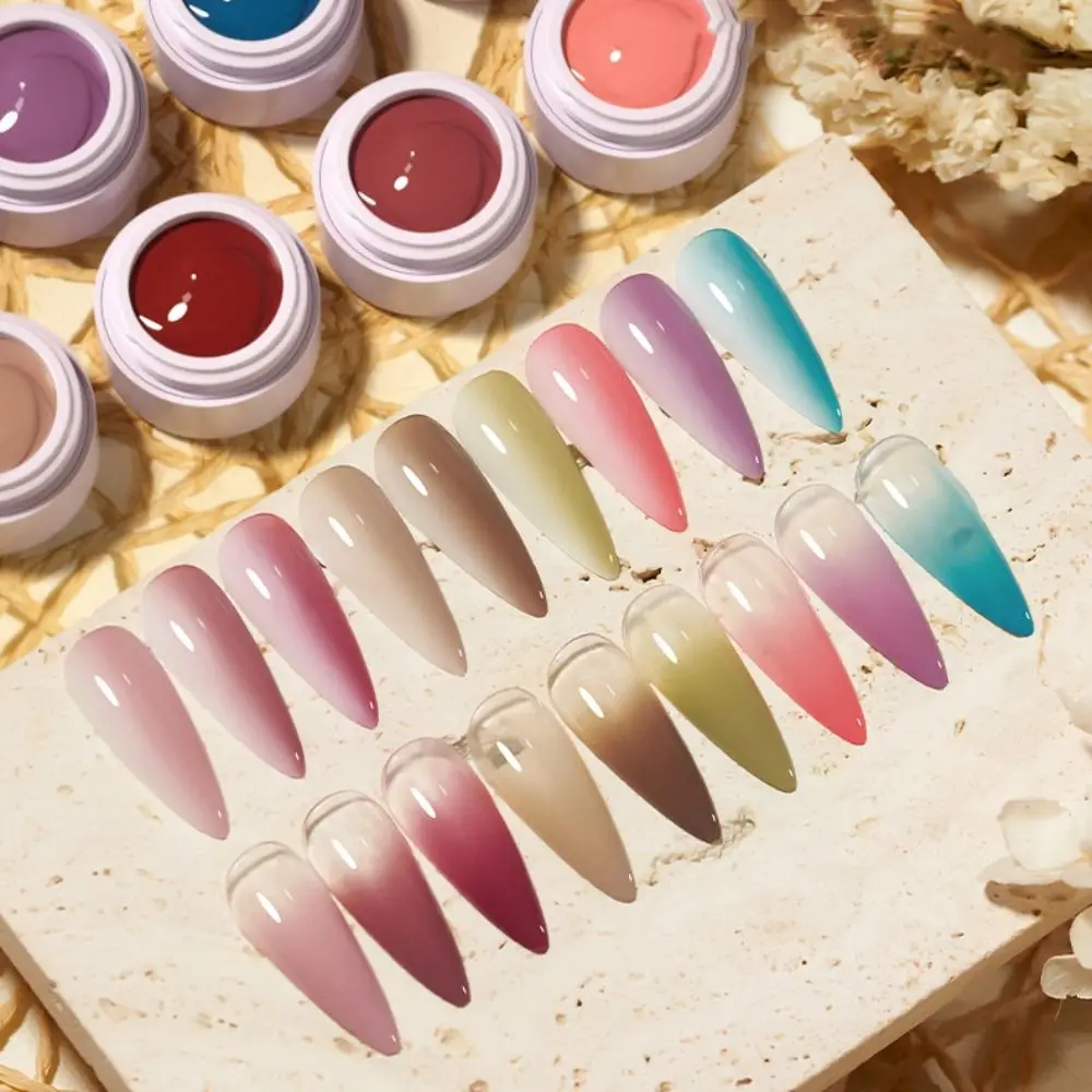 New Ice Through Gel Nail Polish Transparent Jelly Polish Top Coat Soak Off UV Gel Semi Permanent Colorful Art Nail Varnish
New Ice Through Gel Nail Polish Transparent Jelly Polish Top Coat Soak Off UV Gel Semi Permanent Colorful Art Nail Varnish