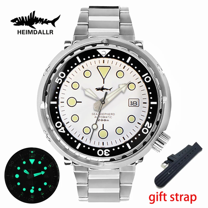 

HEIMDALLR Tuna Can Diving Watch For Men 47mm NH35 Movement Stainless Steel Sapphire Crystal 20Bar Automatic Mechanical Watches