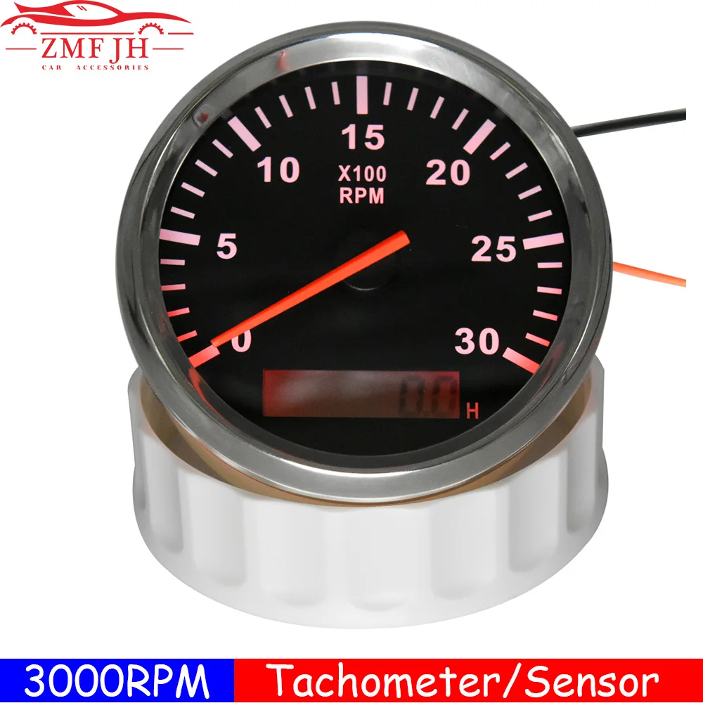 3000 RPM Tachometer Gauge Tach Sensor REV Counter with Hour Meter 85mm Gasoline Diesel 12V 24V Red LED Tacho Sensor M16 M18
3000 RPM Tachometer Gauge Tach Sensor REV Counter with Hour Meter 85mm Gasoline Diesel 12V 24V Red LED Tacho Sensor M16 M18