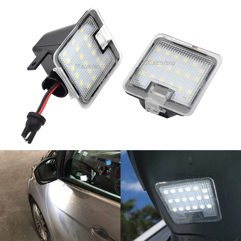 

2Pcs Puddle Lamp Canbus Led Under Side Mirror Light For Ford Focus MK3 Mondeo MKIV MKV Kuga C-Max MK2 Escape S-Max Welcome Lamp