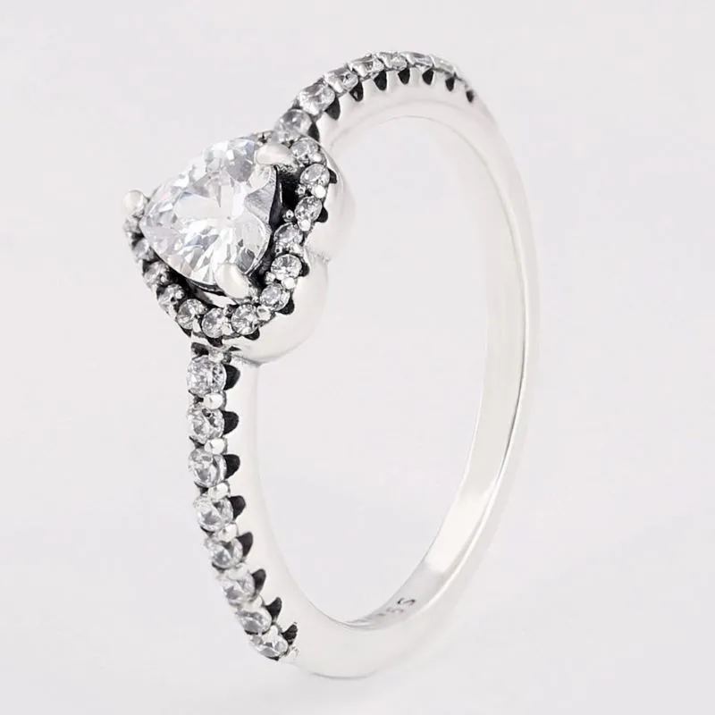 Authentic 925 Sterling Silver Elevated Love Heart With Crystal Ring For Women Wedding Party Europe Fashion Jewelry
Authentic 925 Sterling Silver Elevated Love Heart With Crystal Ring For Women Wedding Party Europe Fashion Jewelry