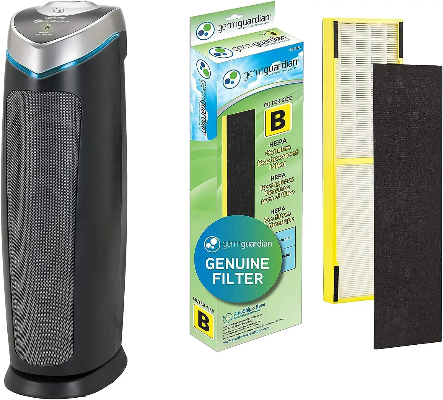 Guardian AC4825 Air Purifier Bundle with FLT4825 True HEPA Replacement Filter, Quietly Filters Allergies, Pollen, Smoke, Dust, P
Guardian AC4825 Air Purifier Bundle with FLT4825 True HEPA Replacement Filter, Quietly Filters Allergies, Pollen, Smoke, Dust, P