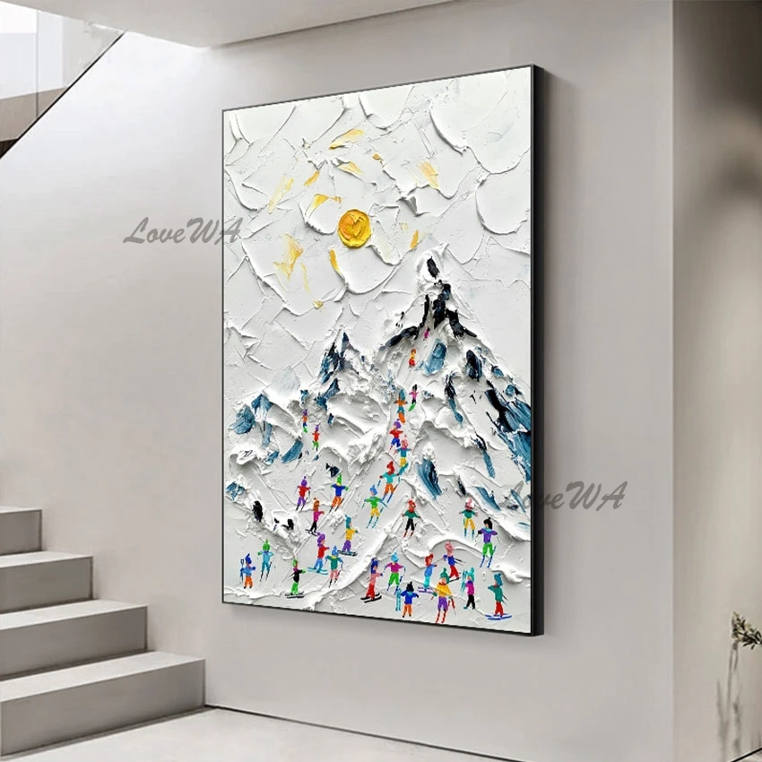 Wall Decor Murals Canvas Picture 3D Heavy Thick Acrylic Artwork Handmade Oil Painting Mountain Scene Palette Knife Art Picture
Wall Decor Murals Canvas Picture 3D Heavy Thick Acrylic Artwork Handmade Oil Painting Mountain Scene Palette Knife Art Picture