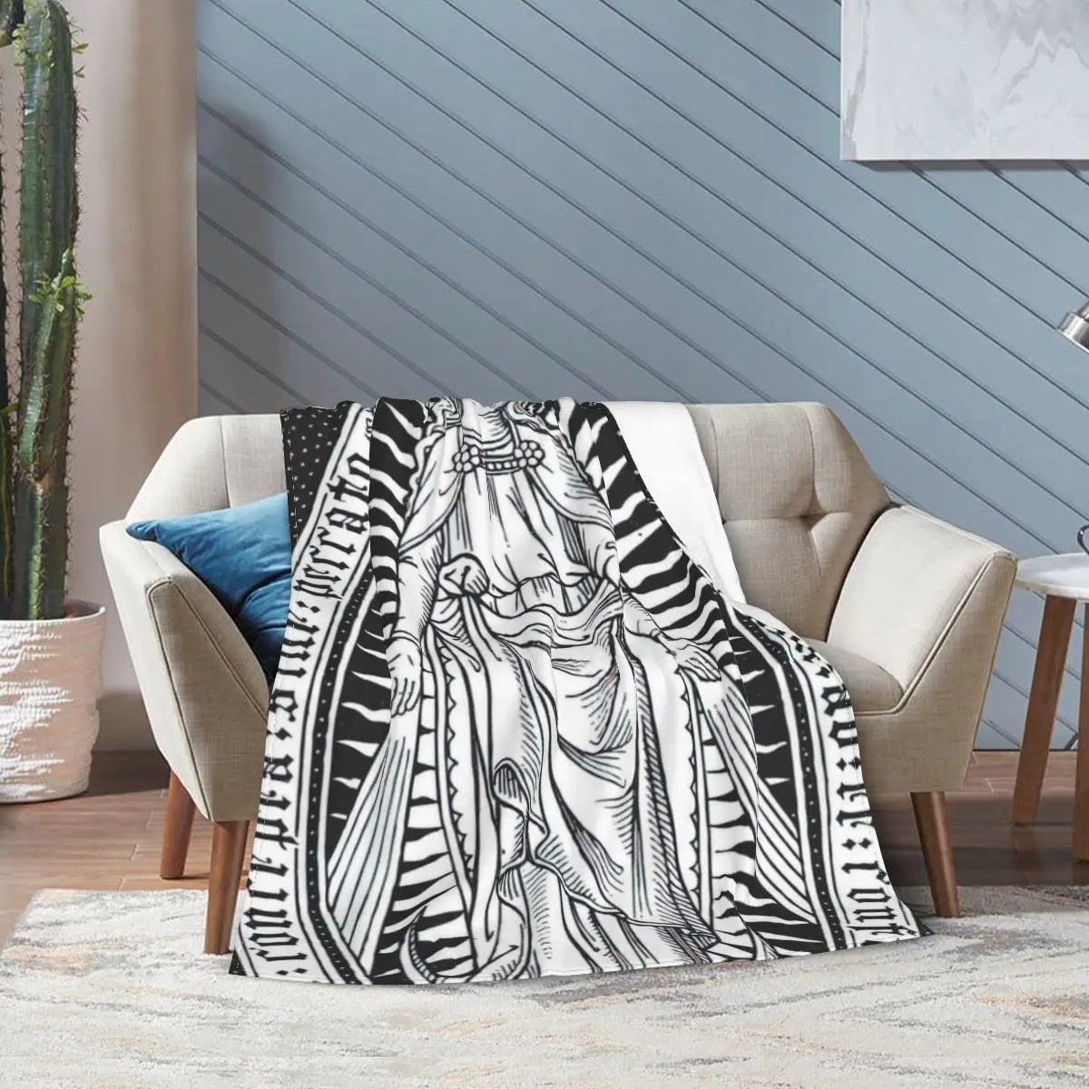 

Virgin Mary Flannel Fleece Blanket For Kids Teens Adults Soft Cozy Warm Fuzzy