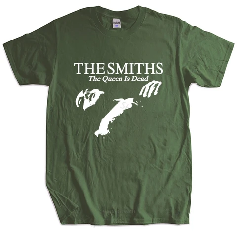 Мужская хлопковая футболка, летние топы, футболка The Smiths "The Queen Is Dead", 1980-е годы Indie, Morrissey, Мужская черная футболка большого размера