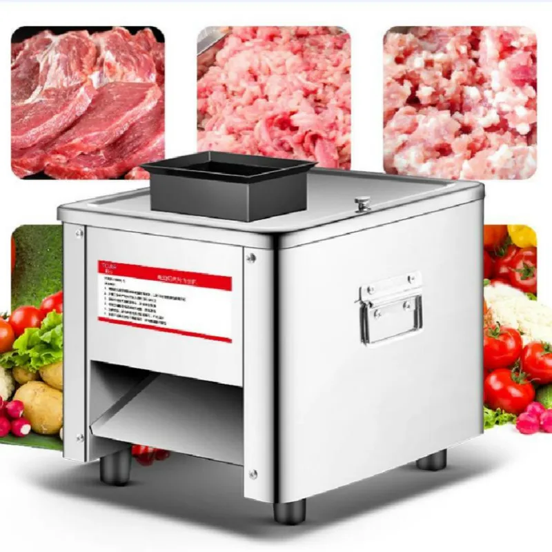 

850 Вт коммерческая машина для резки мяса полностью автоматическая машина для резки мяса из нержавеющей стали электрическая машина для резк...