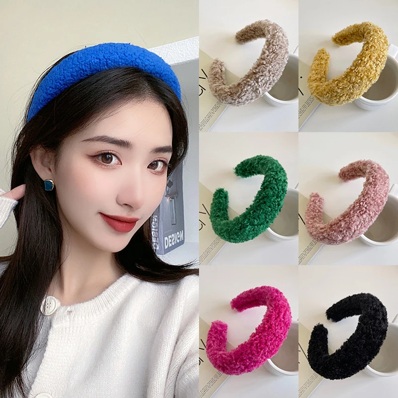 Colored Lamb Wool Hair Hoop Thick Furry Headband Wide-brimmed Plush Head Hoop Solid Color Faux Fur Hairbands Hair Accessories
Colored Lamb Wool Hair Hoop Thick Furry Headband Wide-brimmed Plush Head Hoop Solid Color Faux Fur Hairbands Hair Accessories