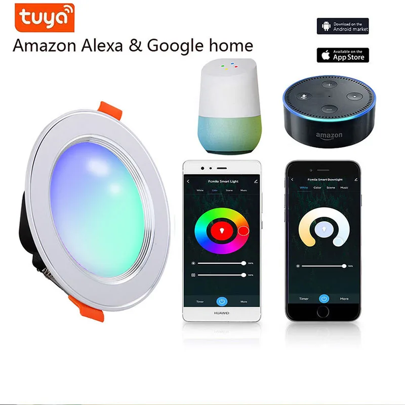 LED Downlight 85-265V Tuya Smart Ceiling Light Dimmable RGB Warm Cold White Spotlight Lamp APP Voice Control with Smart Life
LED Downlight 85-265V Tuya Smart Ceiling Light Dimmable RGB Warm Cold White Spotlight Lamp APP Voice Control with Smart Life