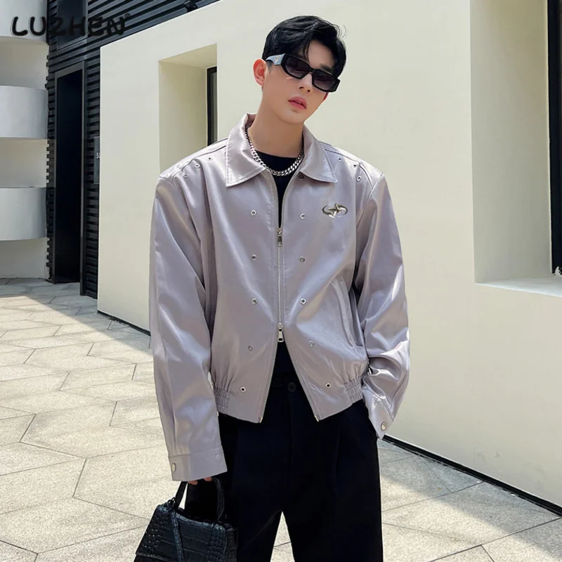 LUZHEN Trendy Men Jacket Niche Design Liquid Metal Glossy Clothes Metal Decorate Shoulder Pad Coat Korean Style Outerwear 6fac33
LUZHEN Trendy Men Jacket Niche Design Liquid Metal Glossy Clothes Metal Decorate Shoulder Pad Coat Korean Style Outerwear 6fac33