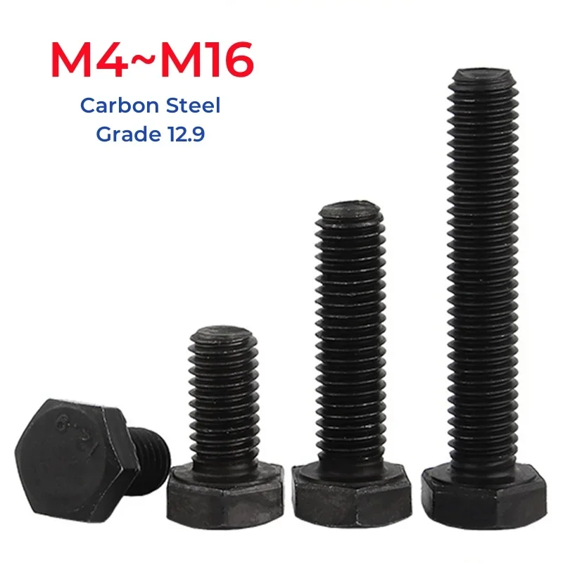 Болты с шестигранной головкой из углеродистой стали M4-M16
Болты с шестигранной головкой из углеродистой стали M4-M16