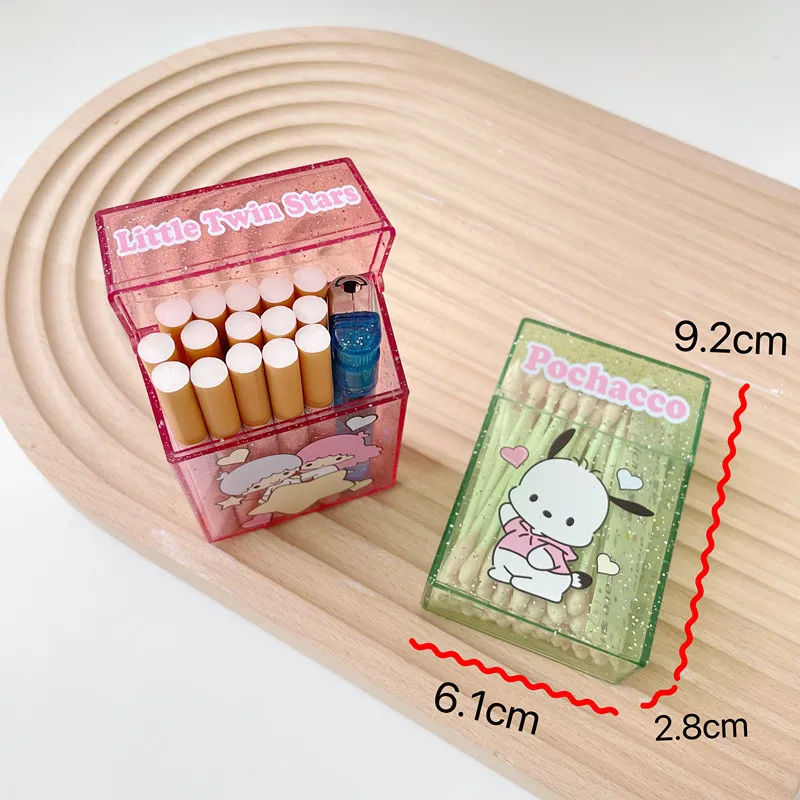 Sanrio Hello Kitty Kuromi Cinnamoroll 20 Cigarette Packs Portable Small Cotton Swab Box Transparent Storage Box Cigarette Case
Sanrio Hello Kitty Kuromi Cinnamoroll 20 Cigarette Packs Portable Small Cotton Swab Box Transparent Storage Box Cigarette Case