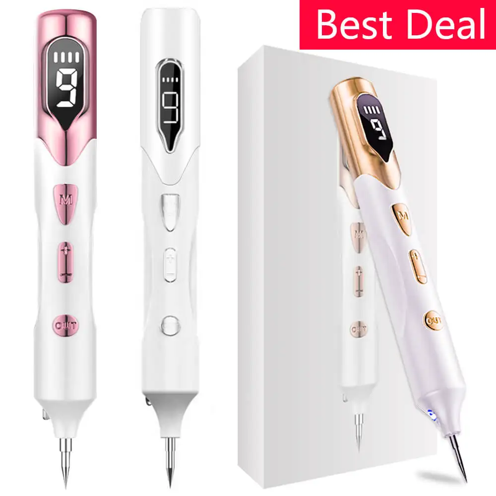 

Mole Removal Pen Laser Skin Tag Remover Device Wart Moles Plasma Corn Freckle Nevus Sweep Pimples Tattoo Cleaner Tool Beauty Kit