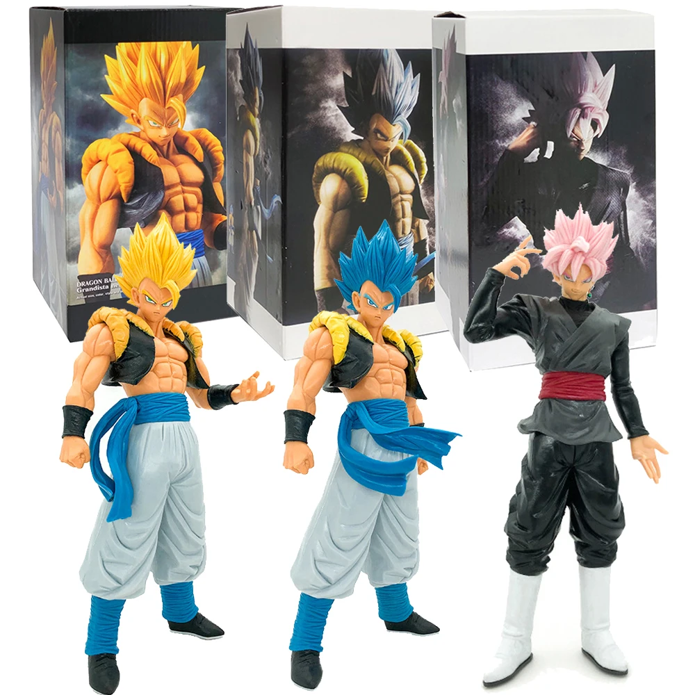 31cm Dragon Ball Goku Super Gogeta Action Figure Saiyan Pink Goku ROS Blue Yellow Hair Vegeta Anime Decoration Model
31cm Dragon Ball Goku Super Gogeta Action Figure Saiyan Pink Goku ROS Blue Yellow Hair Vegeta Anime Decoration Model