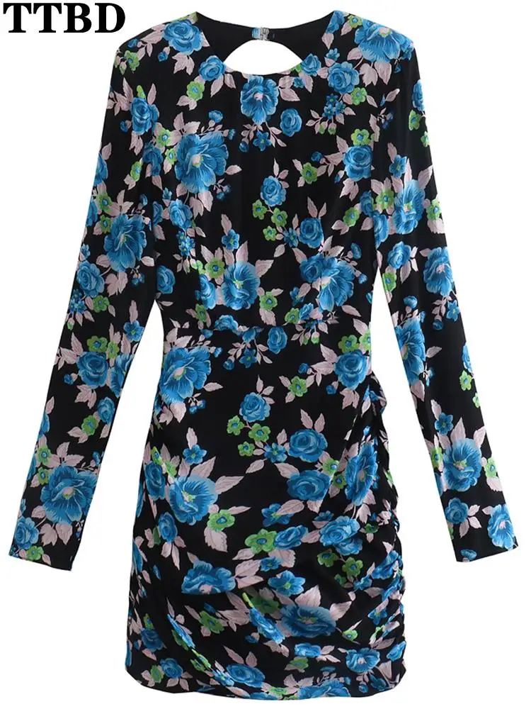 TTBD robe femme été 2022 fashion flroal print draped mini dress boho long sleeve backless zipper female dresses vestidos mujer
TTBD robe femme été 2022 fashion flroal print draped mini dress boho long sleeve backless zipper female dresses vestidos mujer