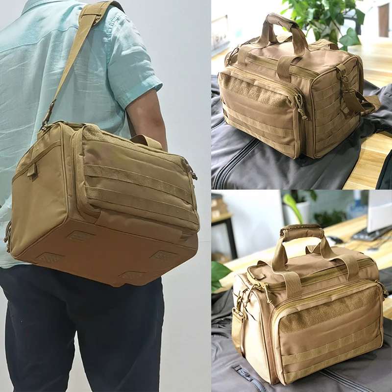 Shooting Range Bag Molle System Outdoor Hunting Accessory Nylon Gun Tactical Case Bag Pistol Tool Shoulder multifunctional bag
Shooting Range Bag Molle System Outdoor Hunting Accessory Nylon Gun Tactical Case Bag Pistol Tool Shoulder multifunctional bag