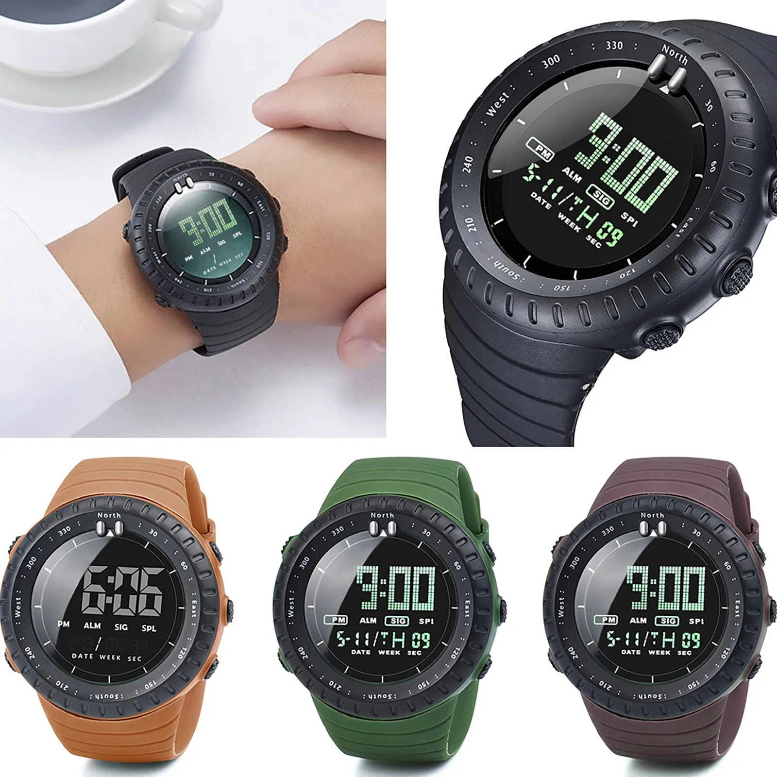 Luxury Men Analog Digital Military Sport Led Waterproof Wrist Watch Sport Timing Watch Intelligent Electronic Watch Montre homm
Luxury Men Analog Digital Military Sport Led Waterproof Wrist Watch Sport Timing Watch Intelligent Electronic Watch Montre homm