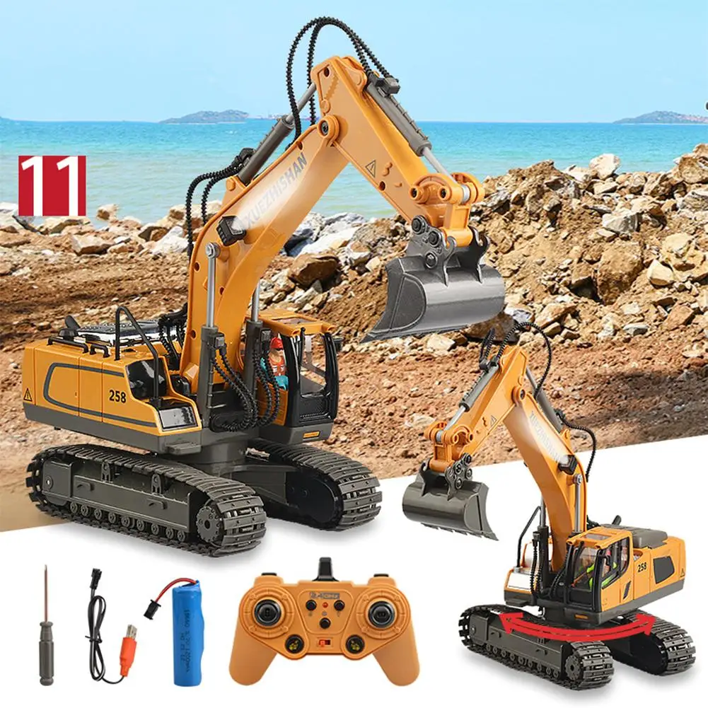 Remote Control 11-channel Crawler Excavator Car Light Music Alloy Rc Car Electric Vehicle Toys Gift
Remote Control 11-channel Crawler Excavator Car Light Music Alloy Rc Car Electric Vehicle Toys Gift