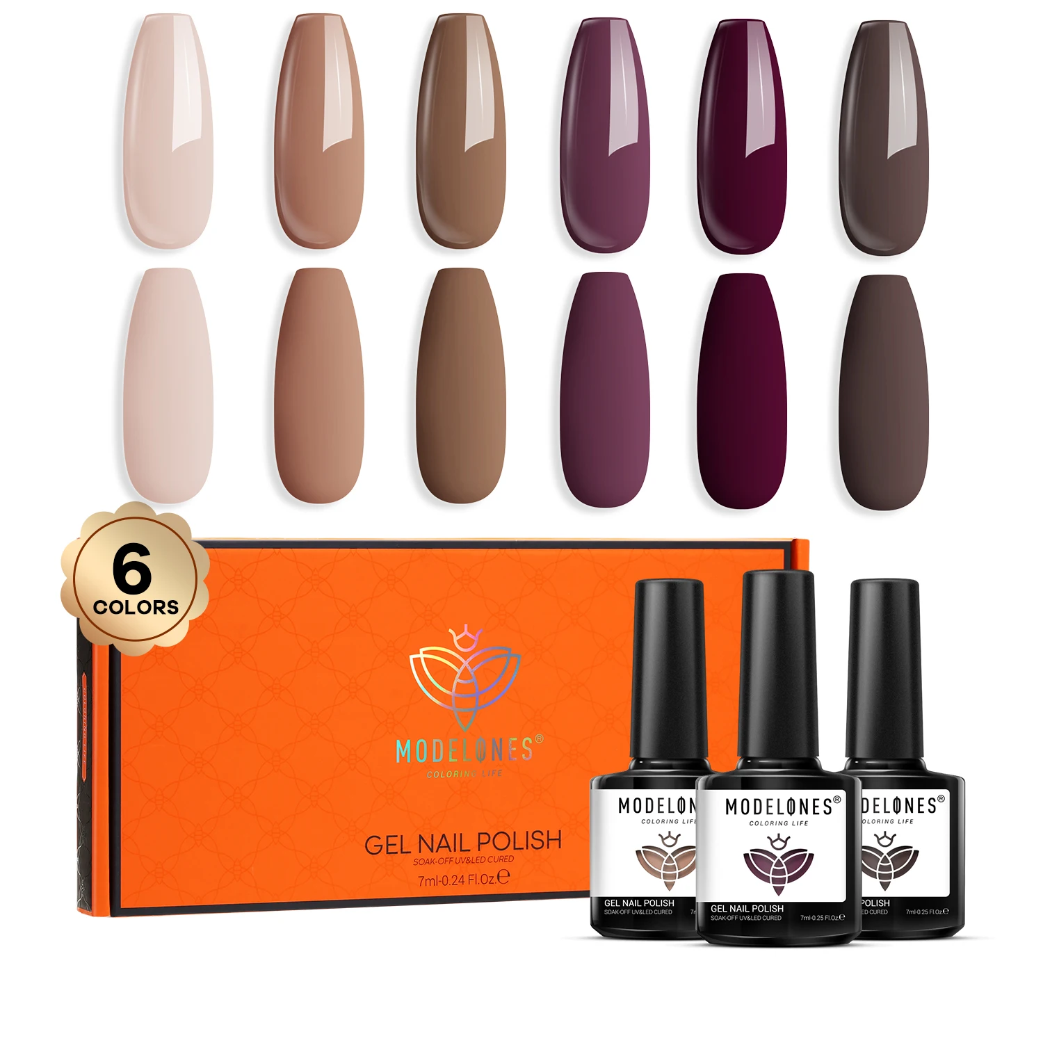 Modelones Gel Nail Polish Set 6 Pcs Glitter Gel Varnishes Kit Soak Off UV LED Gel Semi Permanent Nail Art Base Gel Top Coat Set
Modelones Gel Nail Polish Set 6 Pcs Glitter Gel Varnishes Kit Soak Off UV LED Gel Semi Permanent Nail Art Base Gel Top Coat Set