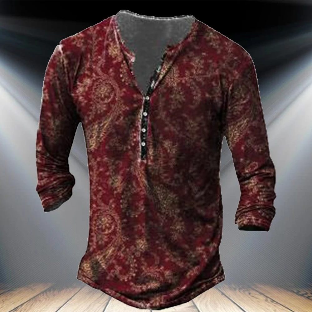 Men's Imitation Old Henry Shirt Vintage Long Sleeve T-shirt Fashion Casual 7 Button Collar Elastic Fabric Soft And Comfortable
Men's Imitation Old Henry Shirt Vintage Long Sleeve T-shirt Fashion Casual 7 Button Collar Elastic Fabric Soft And Comfortable