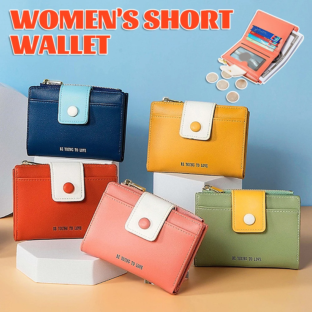 Women's Bifold Card Bag Large Cpacity Multiple Card Slot Color Combination Fashion Simple Zipper Design Buckle Design Carteras
Women's Bifold Card Bag Large Cpacity Multiple Card Slot Color Combination Fashion Simple Zipper Design Buckle Design Carteras