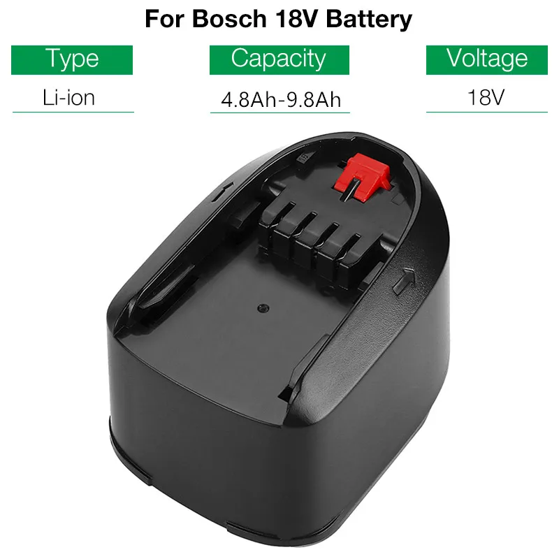 18V and 9800mah lithium ion batteries for 18V, PBA, PSB, PSR, PST, Bosch (type C only), al1830cv, al1810cv, al1815cv
18V and 9800mah lithium ion batteries for 18V, PBA, PSB, PSR, PST, Bosch (type C only), al1830cv, al1810cv, al1815cv