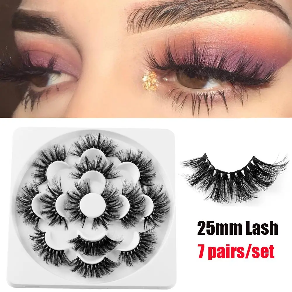 7 Pairs Beauty Makeup Natural Long Thick Cross Handmade 25mm Lash 3D Mink Hair False Eyelashes Eye Lashes Extension
7 Pairs Beauty Makeup Natural Long Thick Cross Handmade 25mm Lash 3D Mink Hair False Eyelashes Eye Lashes Extension