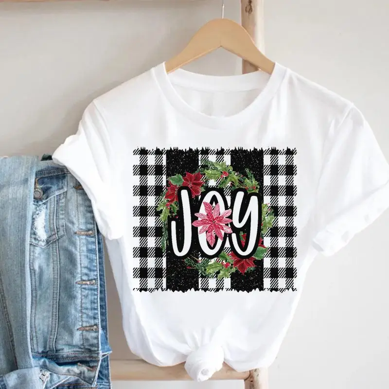 Рождественская клетчатая Милая женская футболка с цветочным принтом для праздника, с Новым годом, трендовые Графические футболки с принтом...
Рождественская клетчатая Милая женская футболка с цветочным принтом для праздника, с Новым годом, трендовые Графические футболки с принтом...