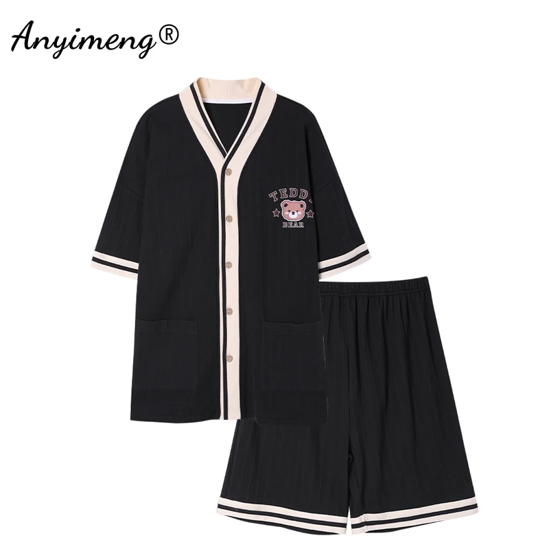 Новые летние шорты для молодежи мужская Трикотажная хлопковая одежда сна пижама