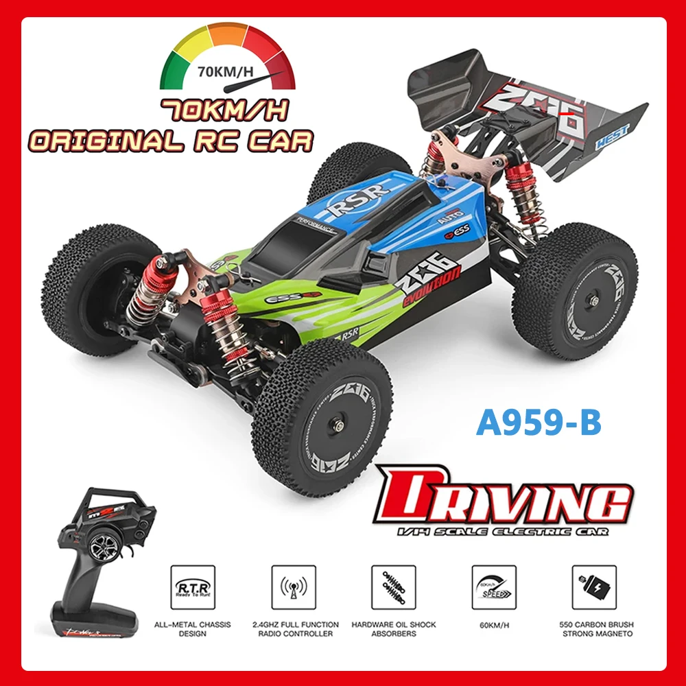 

WLtoys A959 1:18 Electric Rc Car Upgraded Version 70KM/H 4WD 2.4G Radio Remote Control Car High Speed Off Road Drift RC Cars Toy