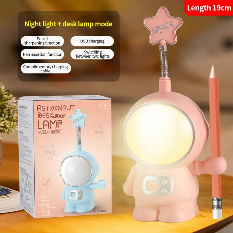 Portable LED Dimmable Desk Lamp Cute Astronaut Desk Lamp USB Recharge LED Reading Light Eye Protective Pen Holder Night Ligh
Portable LED Dimmable Desk Lamp Cute Astronaut Desk Lamp USB Recharge LED Reading Light Eye Protective Pen Holder Night Ligh