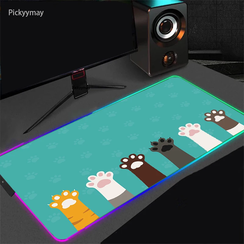 Pink Cute Cat Paw Large RGB Mouse Pad Gaming Accessories Kawaii PC Gamer Keyboard Mousepad XXL Laptop Desk Mats Backlight LED
Pink Cute Cat Paw Large RGB Mouse Pad Gaming Accessories Kawaii PC Gamer Keyboard Mousepad XXL Laptop Desk Mats Backlight LED