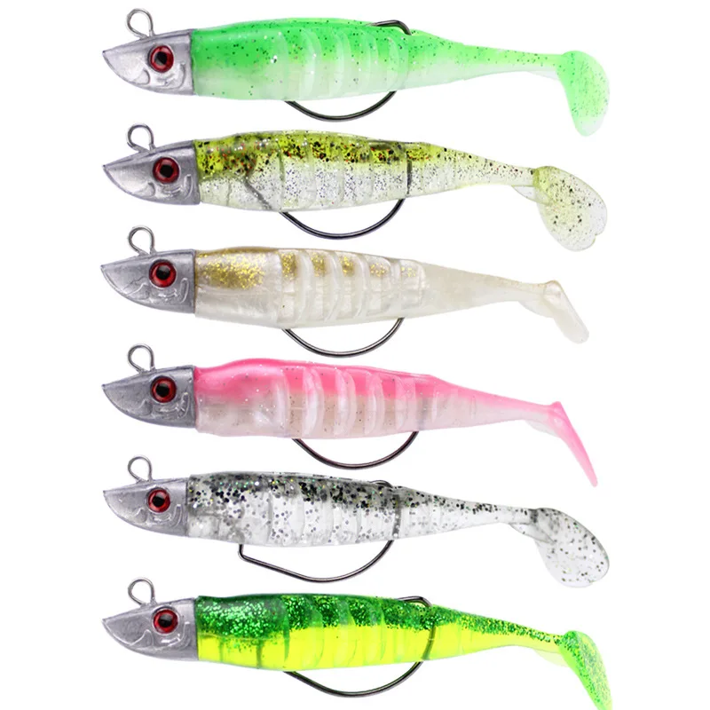

Jigging Soft Bait Fishing Lures 15g/25g DIY Lead Head Worm Soft Bait Hook Jig Fish T Tail Sea Bass Lure JIG Shad Paddle Tails