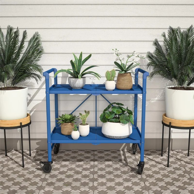 COSCO Outdoor Living™ Outdoor and Indoor Folding Serving Cart with Wheels and 2 Shelves, Blue
COSCO Outdoor Living™ Outdoor and Indoor Folding Serving Cart with Wheels and 2 Shelves, Blue