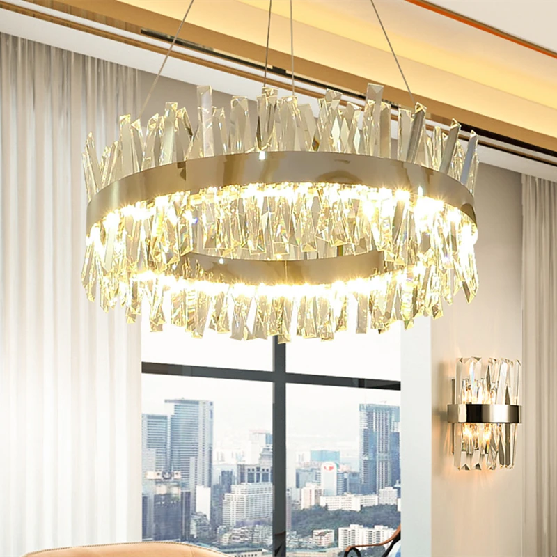 Modern Crystal Chrome Pendant Light Indoor LED Chandelier Luxury Decor Lighting For Kitchen Dining Room Living Room Bedroom
Modern Crystal Chrome Pendant Light Indoor LED Chandelier Luxury Decor Lighting For Kitchen Dining Room Living Room Bedroom