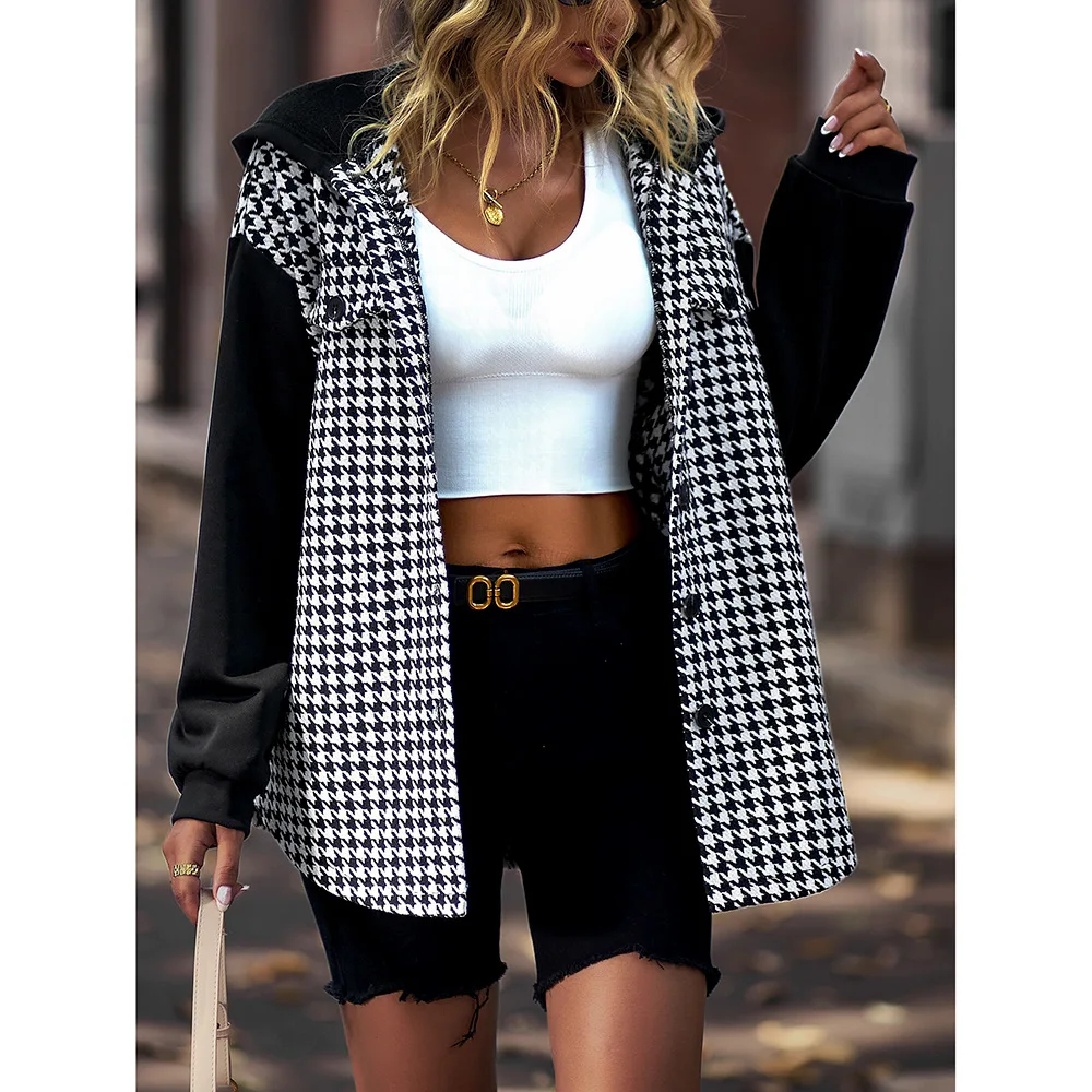 Checkered Jacket, Spring and Autumn Four Season Versatile Casual Women's Clothing
Checkered Jacket, Spring and Autumn Four Season Versatile Casual Women's Clothing