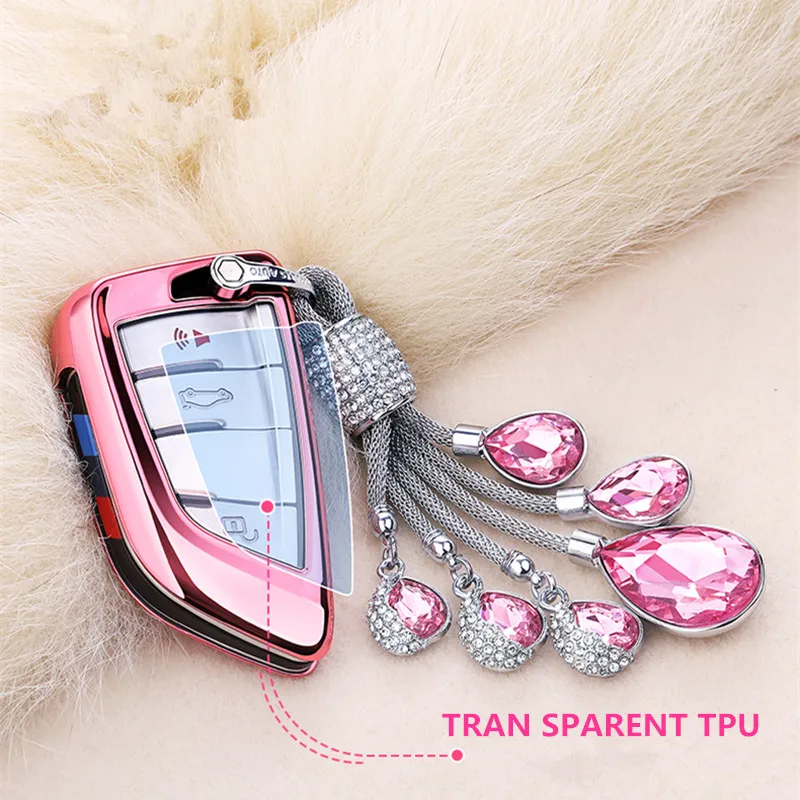 Full-Protective TPU Soft Car Key Case Shell Key Holder Key Covers For BMW X1 X2 x3 X4 X5 X6 F15 F16 Artificial Crystal Pendant
Full-Protective TPU Soft Car Key Case Shell Key Holder Key Covers For BMW X1 X2 x3 X4 X5 X6 F15 F16 Artificial Crystal Pendant