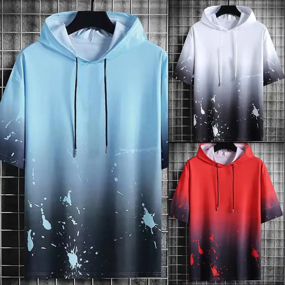 Men Hoodie Hooded Hip Hop Gradient Splash Ink Print Contrast Color Summer T-shirt Daily Clothes
Men Hoodie Hooded Hip Hop Gradient Splash Ink Print Contrast Color Summer T-shirt Daily Clothes