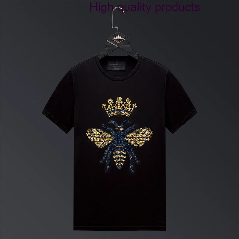 Bright 2023 Rhinestones Crown Bee T Shirts Men Short Sleeve Fashion Clothing Streetwear O Neck Modal Cotton Calaveras Camiseta
Bright 2023 Rhinestones Crown Bee T Shirts Men Short Sleeve Fashion Clothing Streetwear O Neck Modal Cotton Calaveras Camiseta