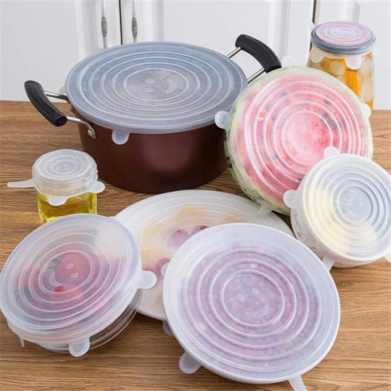 6 Pcs/Set Food Silicone Cover Universal Silicone Lids for Cookware Bowl Pot Reusable Stretch Lids Kitchen Accessories Cookware
6 Pcs/Set Food Silicone Cover Universal Silicone Lids for Cookware Bowl Pot Reusable Stretch Lids Kitchen Accessories Cookware