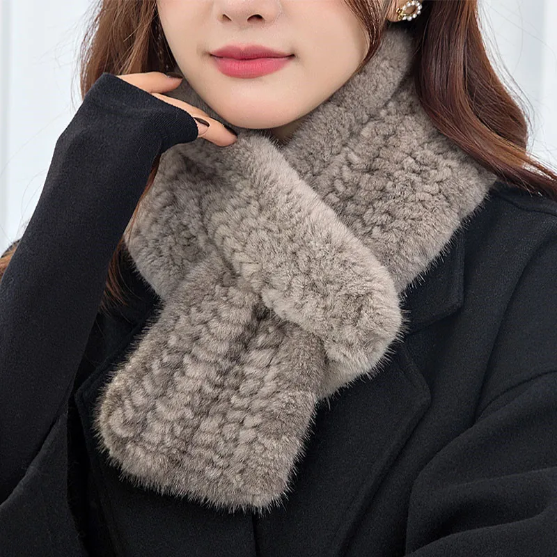 Mink Fur Scarf Female Winter Fur Woven Solid Color Warm Double-Sided Fur Autumn And Winter Genuine Leather Scarf
Mink Fur Scarf Female Winter Fur Woven Solid Color Warm Double-Sided Fur Autumn And Winter Genuine Leather Scarf