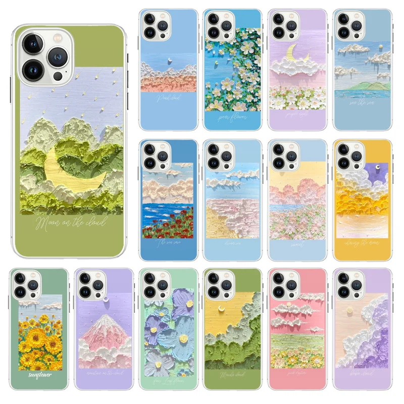 Flower Cloud Moon Painting Art Phone Case For iphone 13 12 11 Pro Max Case For iphone XS MAX X XR SE2 8 7 Plus
Flower Cloud Moon Painting Art Phone Case For iphone 13 12 11 Pro Max Case For iphone XS MAX X XR SE2 8 7 Plus