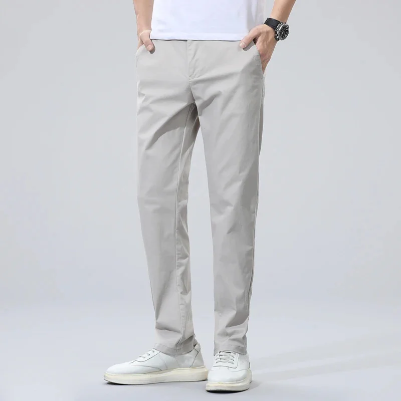 Brand Men's Straight-fit Casual Pants Spring Summer Business Stretch 98% Cotton Thin Light Grey Khaki Trousers Male Size 38 40
Brand Men's Straight-fit Casual Pants Spring Summer Business Stretch 98% Cotton Thin Light Grey Khaki Trousers Male Size 38 40